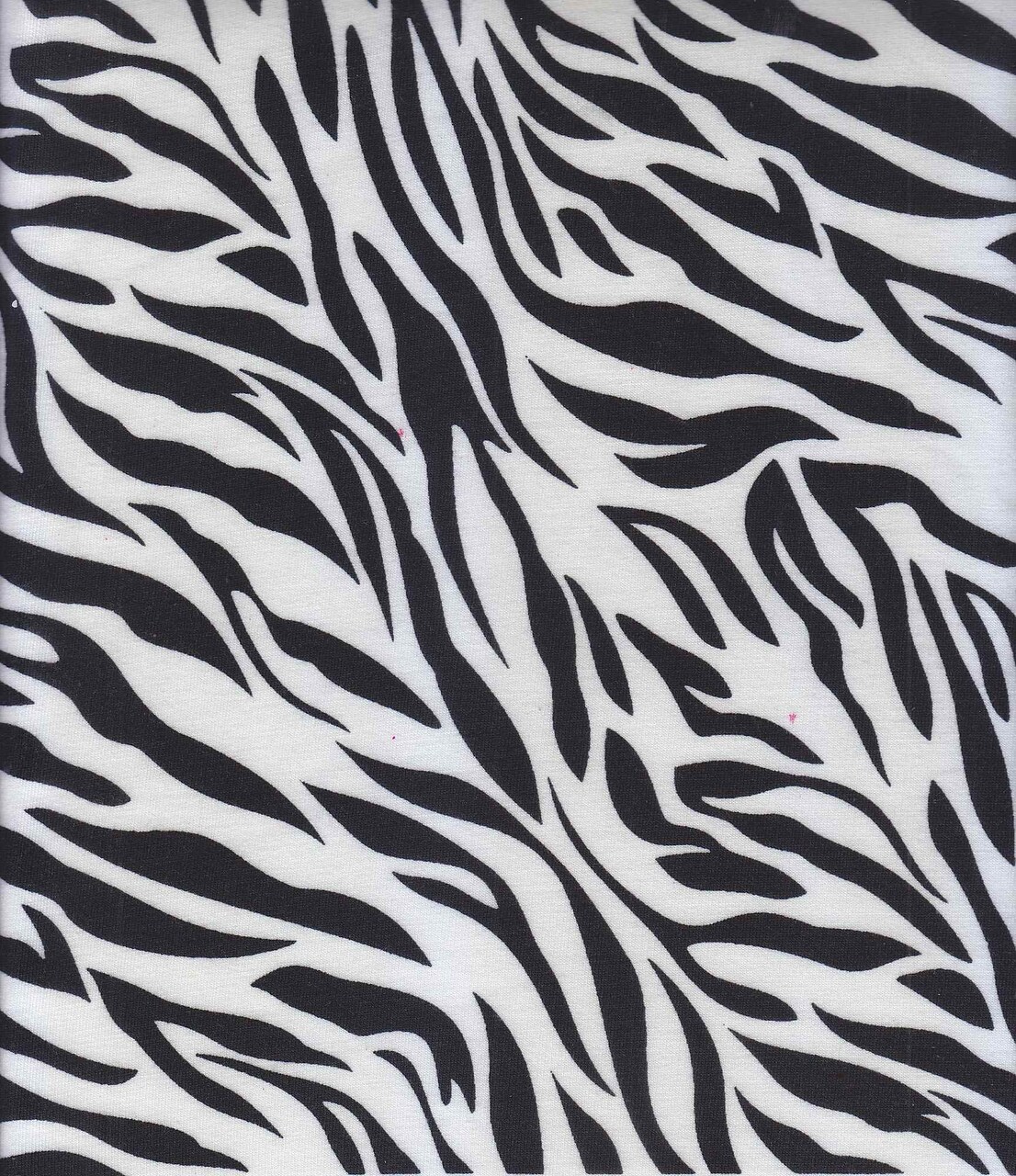 1 Yard French Terry Zebra Print Stretch Knit Fabric Soft 58/60" Wide Ideal For Clothing